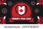 Terry Fox Day vector banner design. Happy Terry Fox Day modern minimal graphic poster illustration.