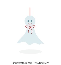 Teru teru bouzu icons element set by hand drawn. Rainy cartoon icons.