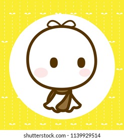 Teru teru bouzu : Rain Doll, Vector illustration