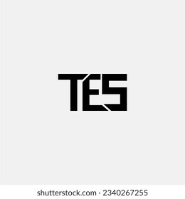 TES initial letter monogram logo