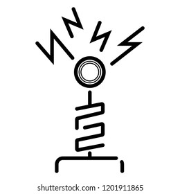 Tesla coil icon vector