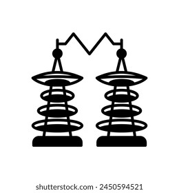 Tesla Coil  icon in vector. Logotype
