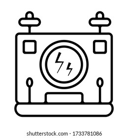 Tesla electrodes icon. Outline tesla electrodes vector icon