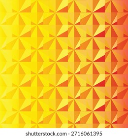 Tessellated pinwheel tiles with eight triangular segments transitioning from yellow to deep red gradient.