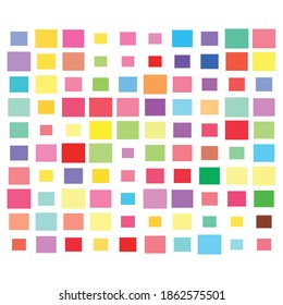 Tessellation, mosaic colorful, light colored squares, rectangles pattern