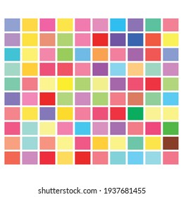 Tessellation, mosaic colorful, light colored squares, rectangles pattern