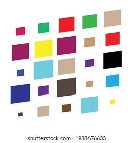 Tessellation, mosaic colorful, light colored squares, rectangles pattern