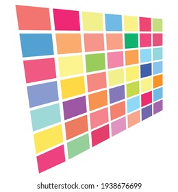 Tessellation, mosaic colorful, light colored squares, rectangles pattern