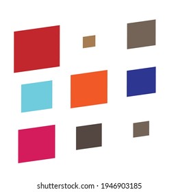 Tessellation, mosaic colorful, light colored squares, rectangles pattern