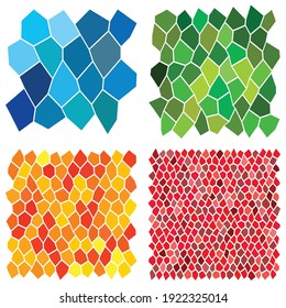 Tessellation random, irregular mosaic tiles. Stonework pattern, background