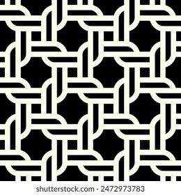 Tessellation Seamless pattern. Geometry line art repeating patterns, Complementary Hexagon background vector.