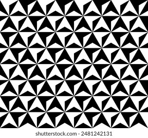 Tessellation seamless pattern of Optical illusion Art. Geometric repeating patterns of printable vector.