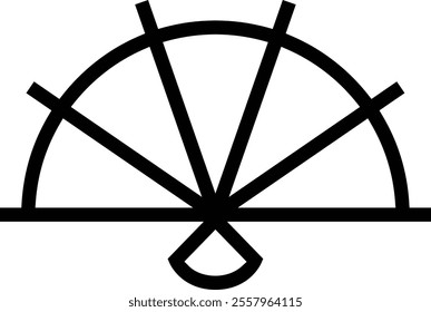 tessen icon. Thin linear style design isolated on white background