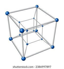 Tesseract, four-dimensional hypercube. Projection and Schlegel diagram of a 4-dimensional analogue of the cube in geometry, also called 8-cell, C8, octachoron, octahedroid, cubic prism, and tetracube.