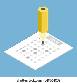 Test Answer Sheet Concept Isometric