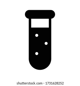 test beaker vector glyph flat icon 