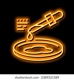 test blood analysis neon light sign vector. test blood analysis illustration