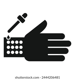 Test blood dropper icon simple vector. Gluten intolerance. Food organic disease