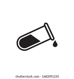 ICONO SANGUÍNEO DE PRUEBA , VECTOR DE ICONO LAB
