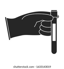 Test of blood vector icon.Black.simple vector icon isolated on white background test of blood .