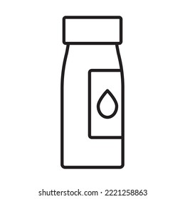 test bottle icon on white background