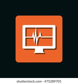 test cardiology display isolated icon vector illustration design