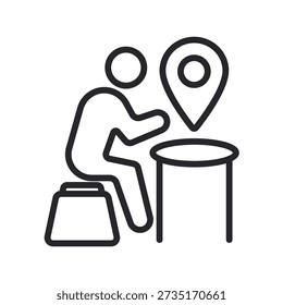 test center icons outline and Flat Style,transparent background