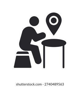 test center icons outline and Flat Style,transparent background
