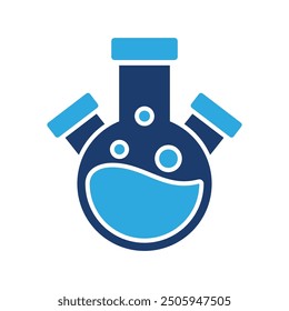 test chemistry sign icon solid vector design in trendy style