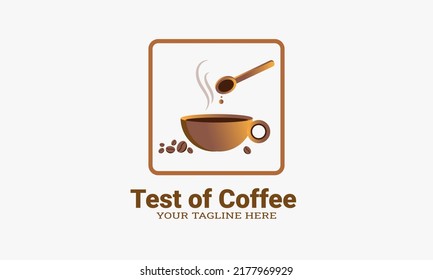 Test of coffee shop logo template vector illustration of a sweet coffee logo 