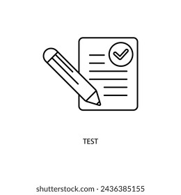 test concept line icon. Simple element illustration. test concept outline symbol design.