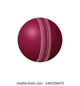 Test Cricket Leather Ball Realistic Vector Stock Vector (Royalty Free ...