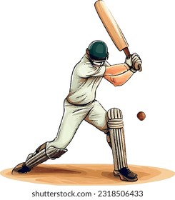 Test Cricket player design vector. Icon Symbol. Template Illustration eps 10