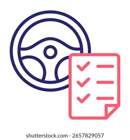 Test Drive Icon Color Vector Illustration