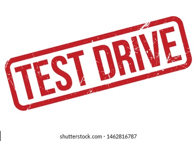 Test Drive Rubber Stamp. Test Drive Rubber Grunge Stamp Seal Vector Illustration - Vector