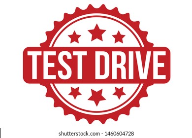 Test Drive Rubber Stamp. Test Drive Stamp Seal – Vector