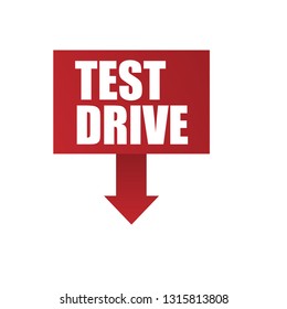 test drive sign,label. test drive speech bubble. test drive tag sign,banner