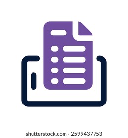 test dual tone icon. Sleek and modern vector icon for websites, mobile apps, marketing materials, and corporate design. Fully scalable and ready to use.