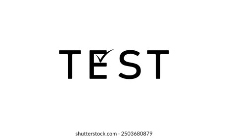 test emblem, black isolated silhouette