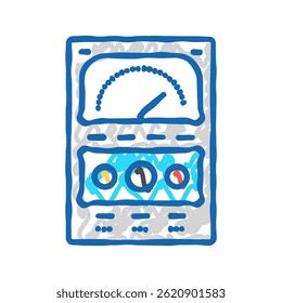 Werkzeug für Testausrüstung Arbeit doodle Symbol Skizze Vektor. Werkzeugsymbol der Prüfeinrichtung. einzelne Symbolgrafik