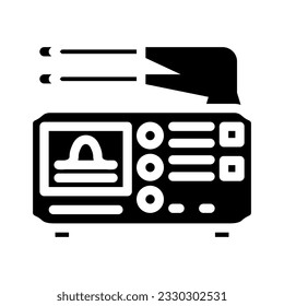 Testgerät-Tool arbeiten Symbol-Vektorgrafik. Arbeitszeichen des Prüfinstruments einzelne Symbolillustration