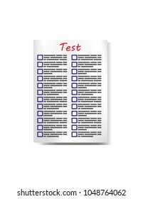 Test exam form
