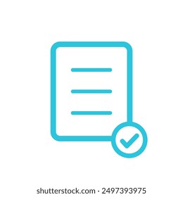 Test, exam icon. Isolated on white background. 