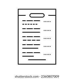 test exam paper document line icon vector. test exam paper document sign. isolated contour symbol black illustration