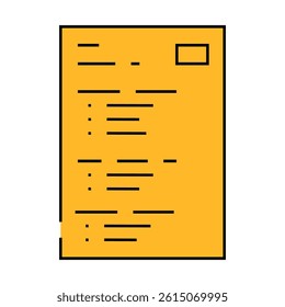 test exam paper document line icon vector. test exam paper document sign. isolated symbol illustration