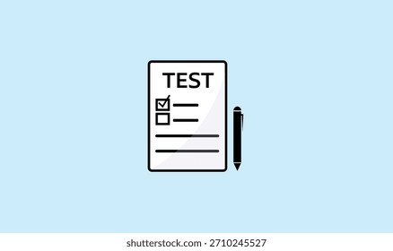 Prueba de papel de examen de diseño de signos para su uso.