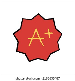 Prueba de la puntuación del icono dibujado a mano ilustración vectorial gráfico