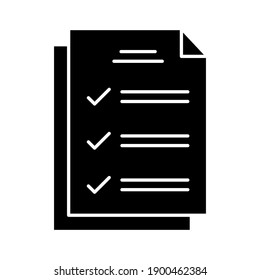 Test, examination, document icon vector image. Can also be used for education. Suitable for use on web apps, mobile apps and print media.