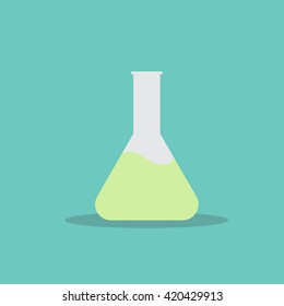 Test flask - chemical laboratory test icon