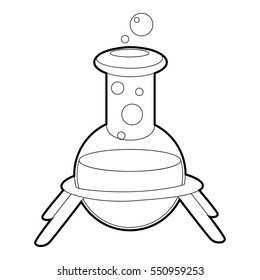 Test flask icon. Isometric 3d illustration of test flask vector icon for web
